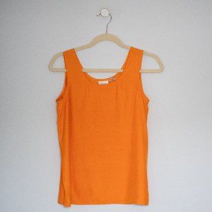 Vintage silk tank top (orange)